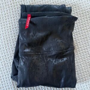 SPANX leather Floral print Leggings